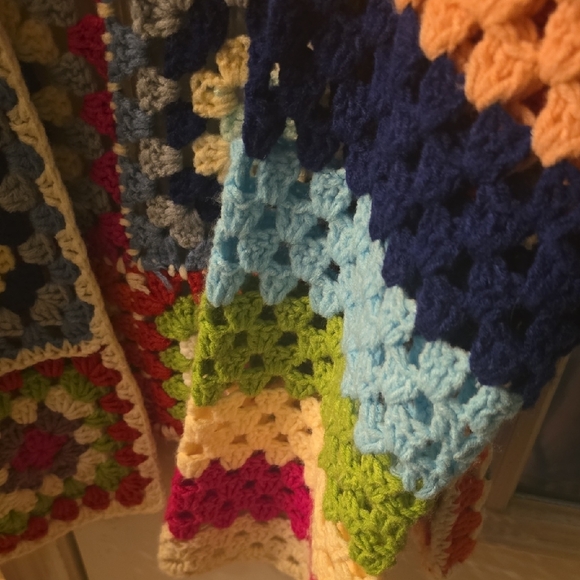 Colorful Crochet Patchwork Cardigan - Picture 3 of 3